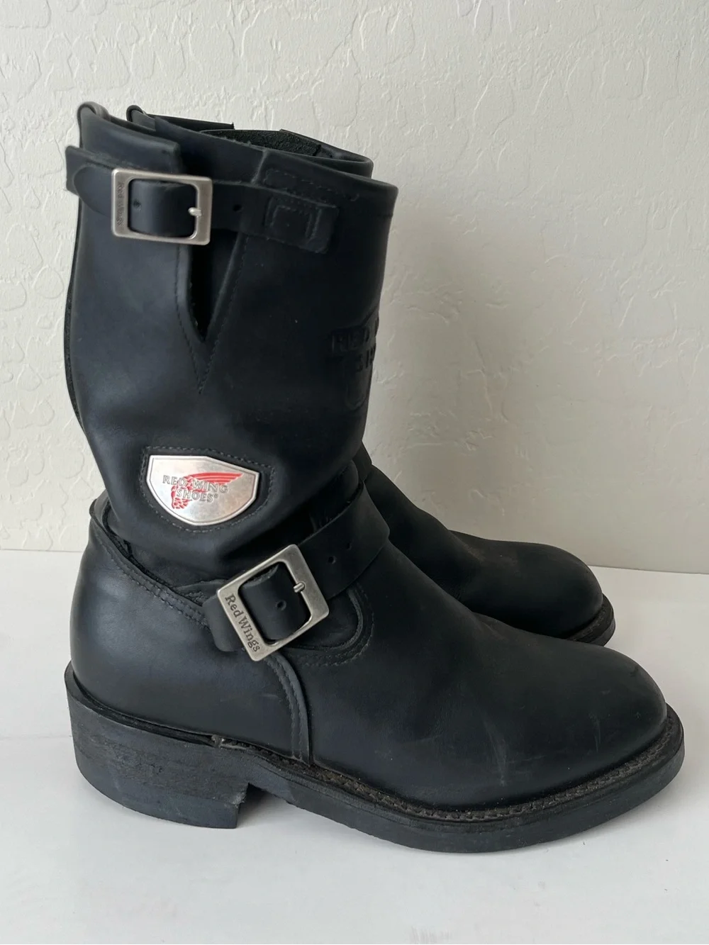 Red Wing Shoes 968 Leather Motorcycle Moto Boots Black Size Men’s 7 D